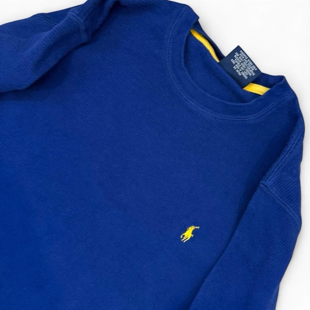 Polo Ralph Lauren Long Sleeve Waffle Knit Thermal Shirt Adult Size Small Casual - Picture 3 of 4